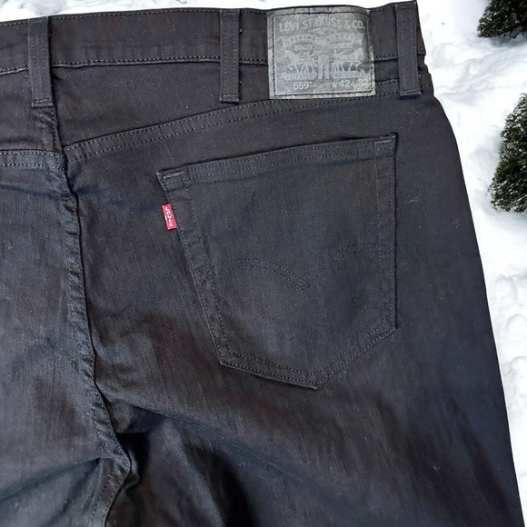 NWOT Levi Strauss ‘559’ Relaxed Straight Leg Men’s Jeans in Black Size W42 X L32 - Picture 11 of 13